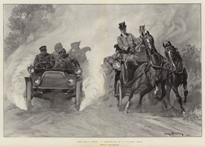 A Dust Fiend, egy motoros autó az országúton